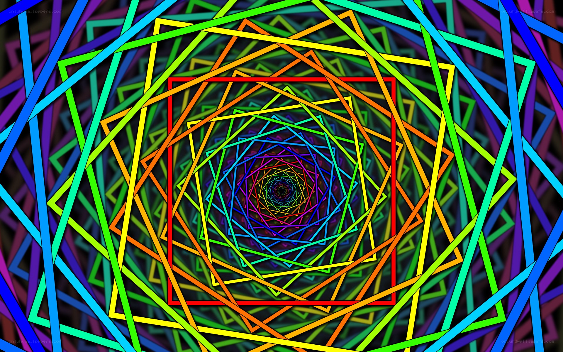 colorful geometric spiral