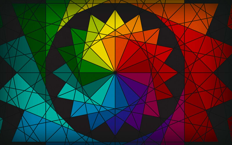 colorful geometric star pattern