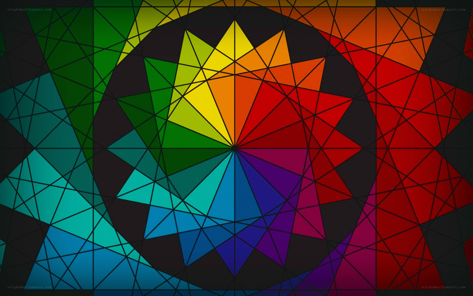 colorful geometric star pattern