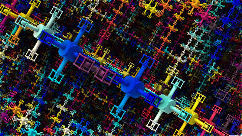 Colorful Geometric Structure — Blue