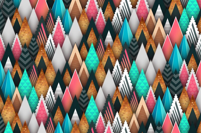Colorful Geometric Trees