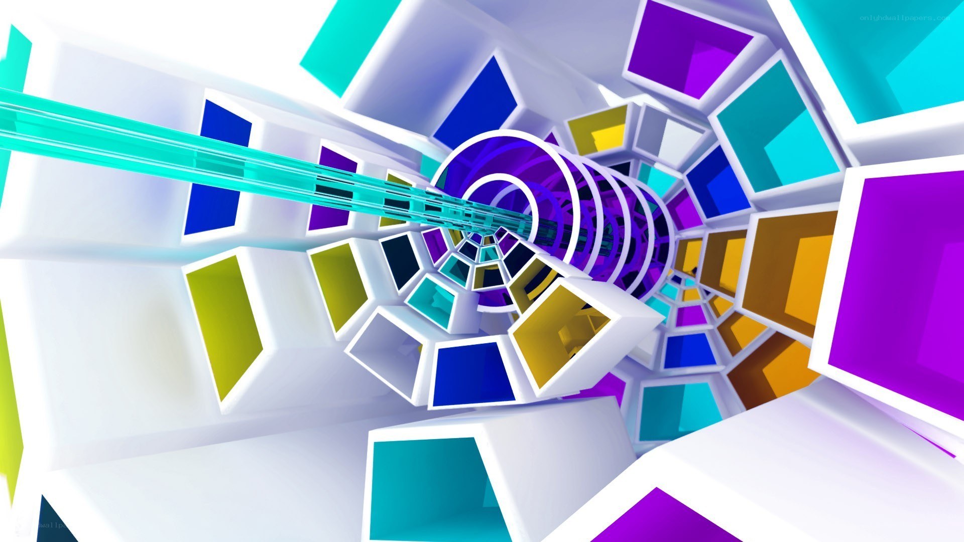 Colorful geometric tunnel