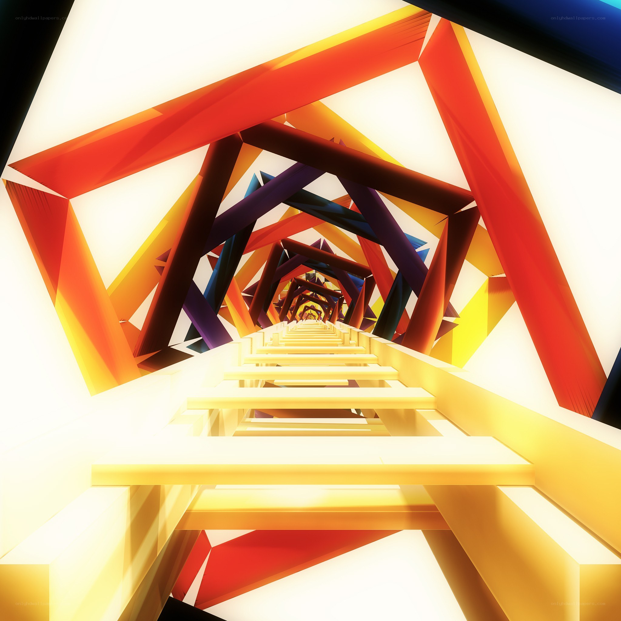 colorful geometric tunnel