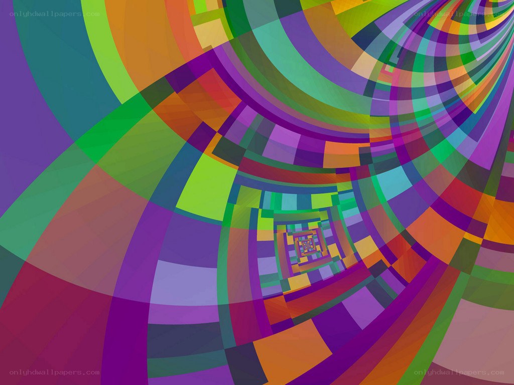 colorful geometric tunnel