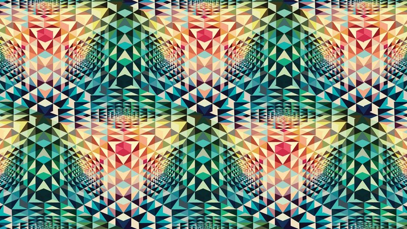 Colorful geometric tunnel pattern