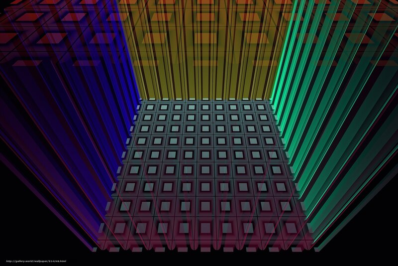 Colorful geometric tunnel