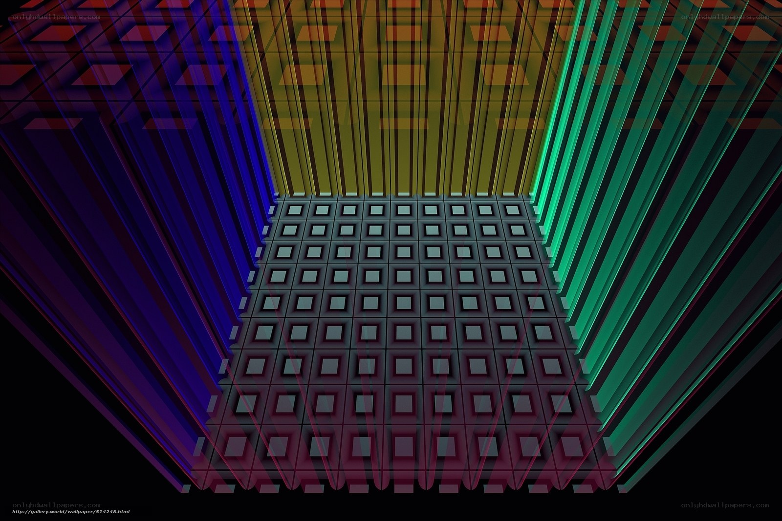 Colorful geometric tunnel