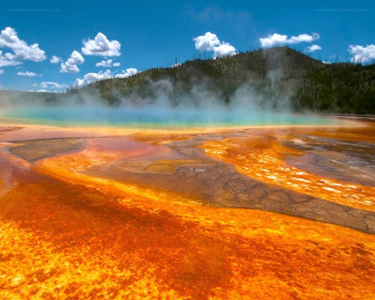 Colorful geothermal spring