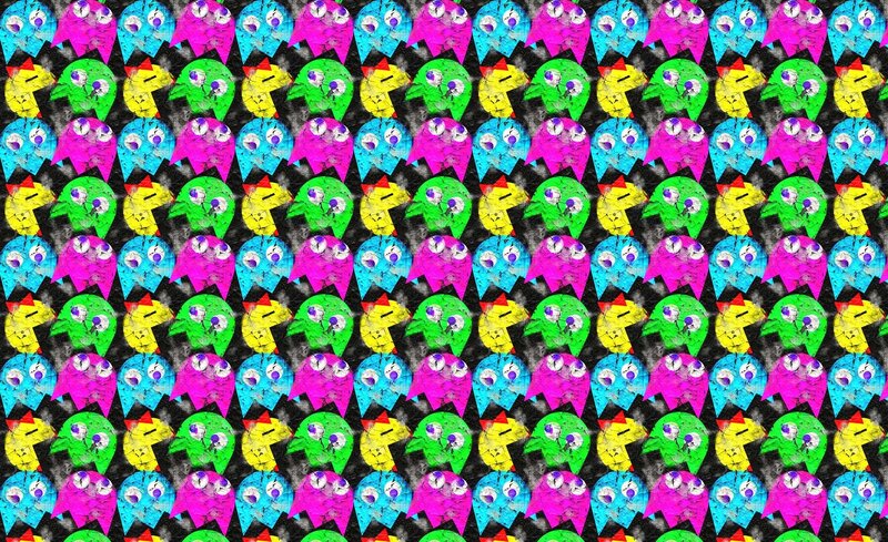 Colorful Ghost Characters