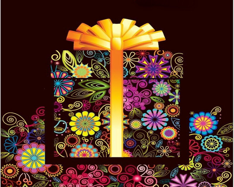 Colorful Gift Box — Black
