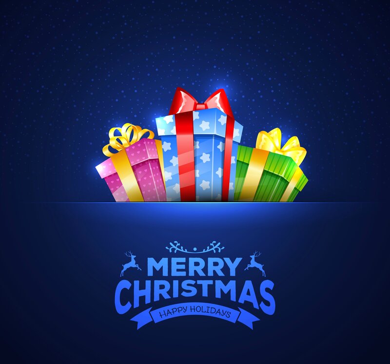 Colorful Gift Boxes — Blue, Festive, Night