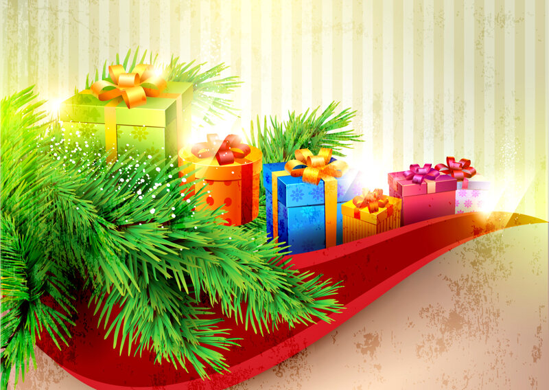 Colorful Gift Boxes — Green
