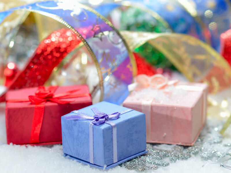 Colorful Gift Boxes — Red, Festive, Winter