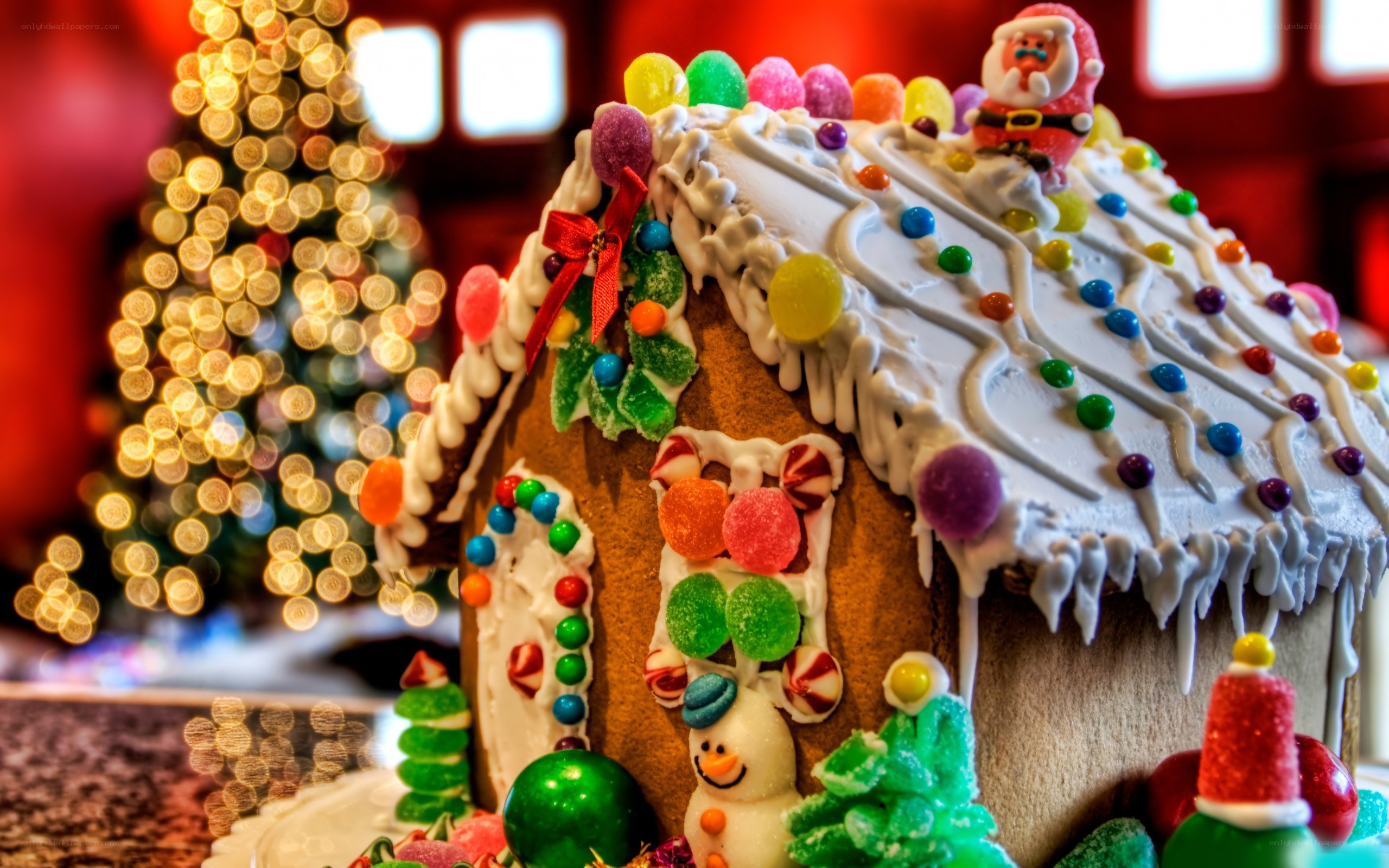 Colorful gingerbread house