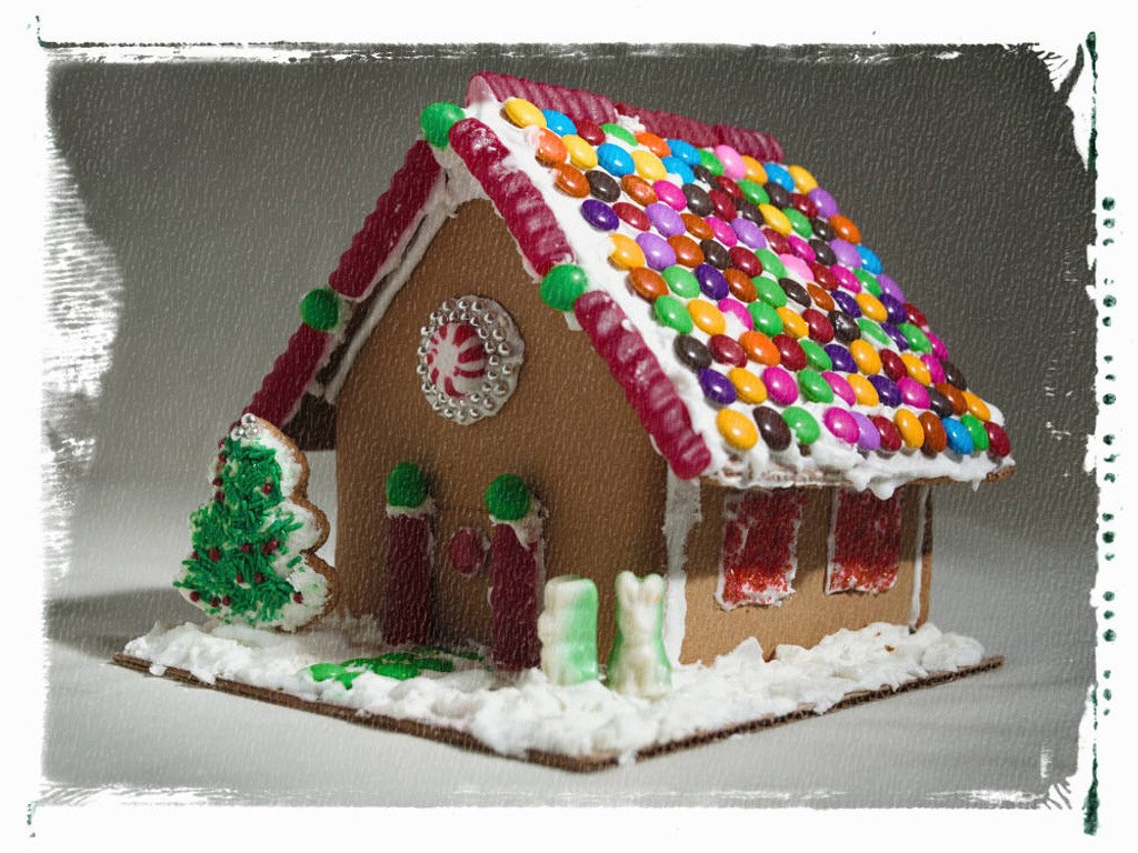 colorful gingerbread house