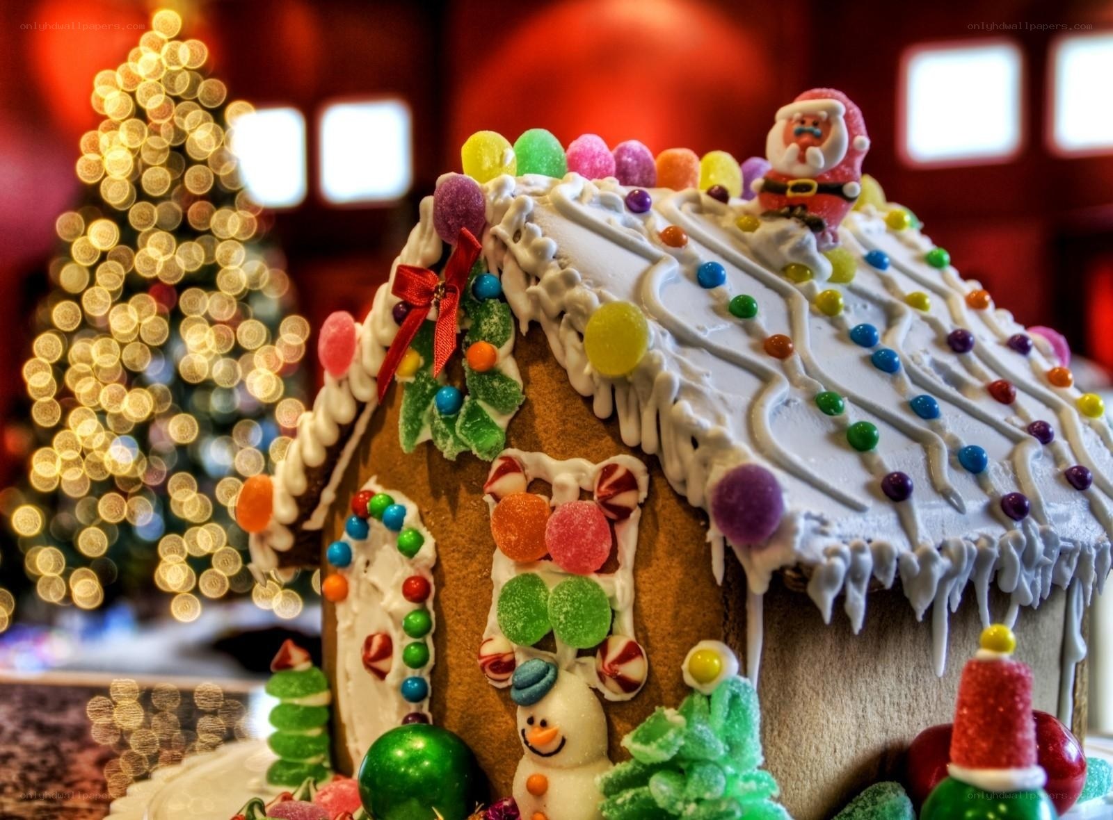 Colorful gingerbread house