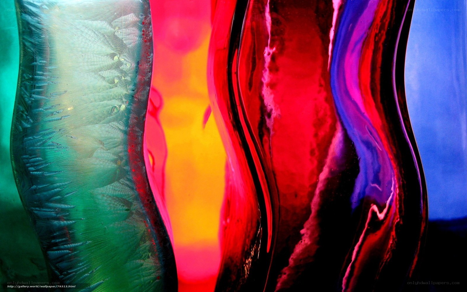 Colorful glass art abstract