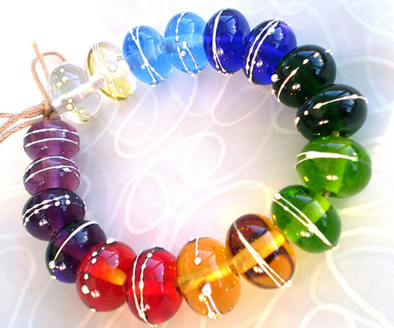 colorful glass bead bracelet