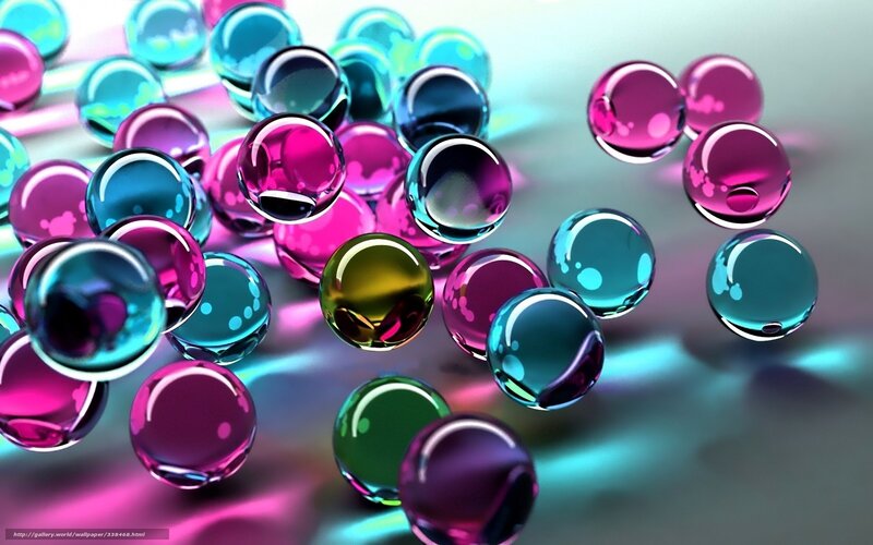 Colorful Glass Beads — Pink