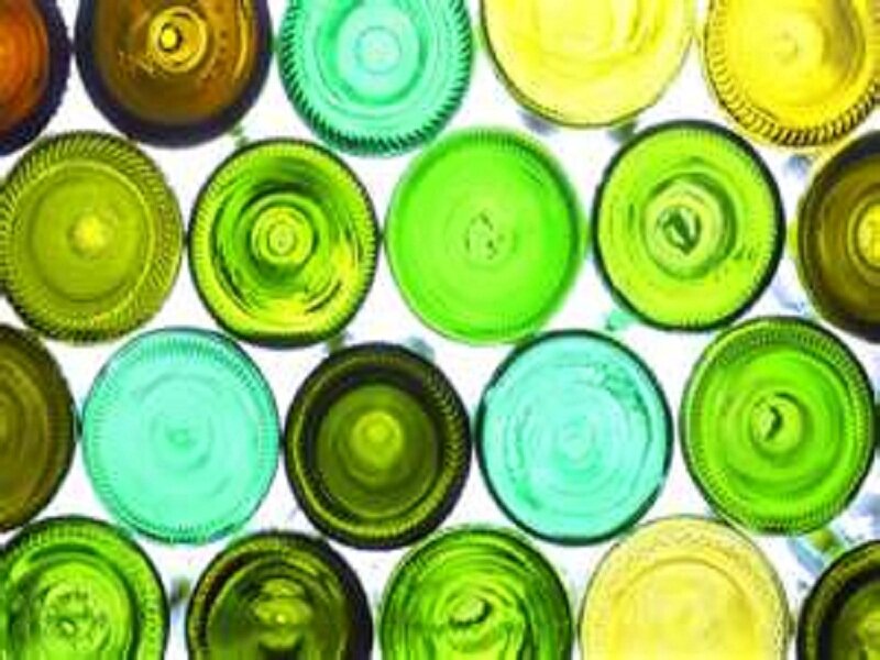 Colorful Glass Bottle Bottoms