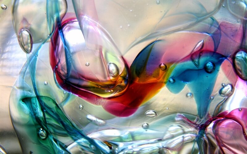 Colorful glass bubbles