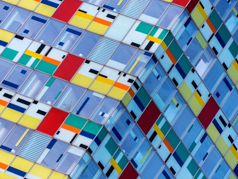 Colorful Glass Building