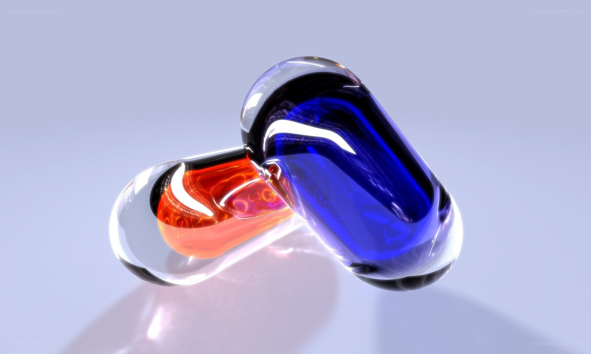 Colorful glass capsules