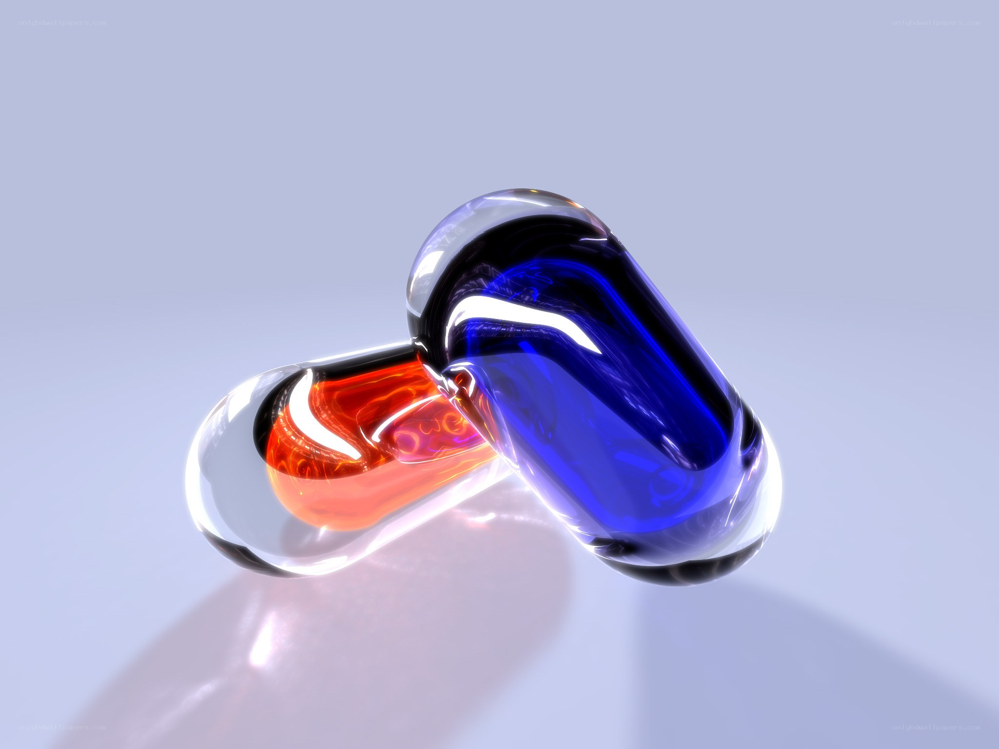 Colorful glass capsules