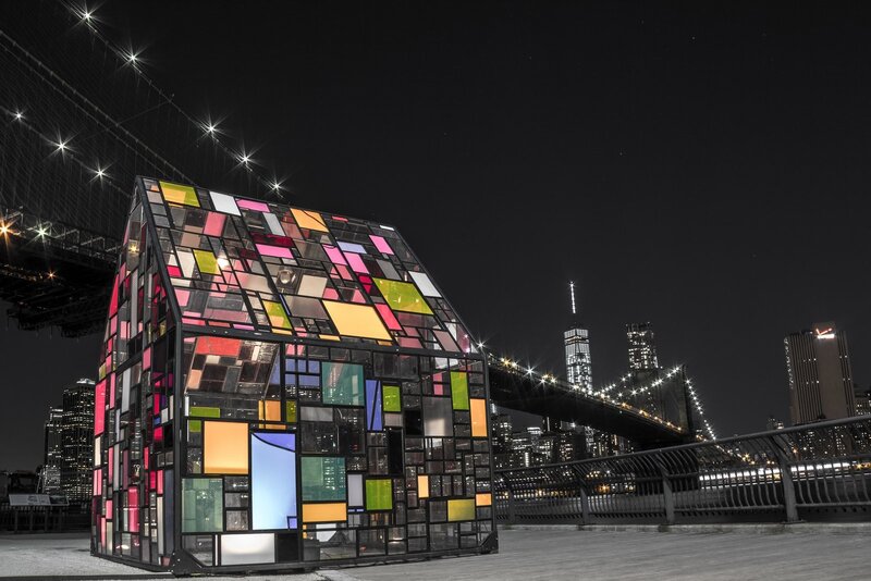 Colorful Glass House — Black