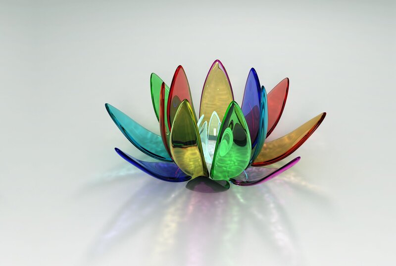 Colorful Glass Lotus