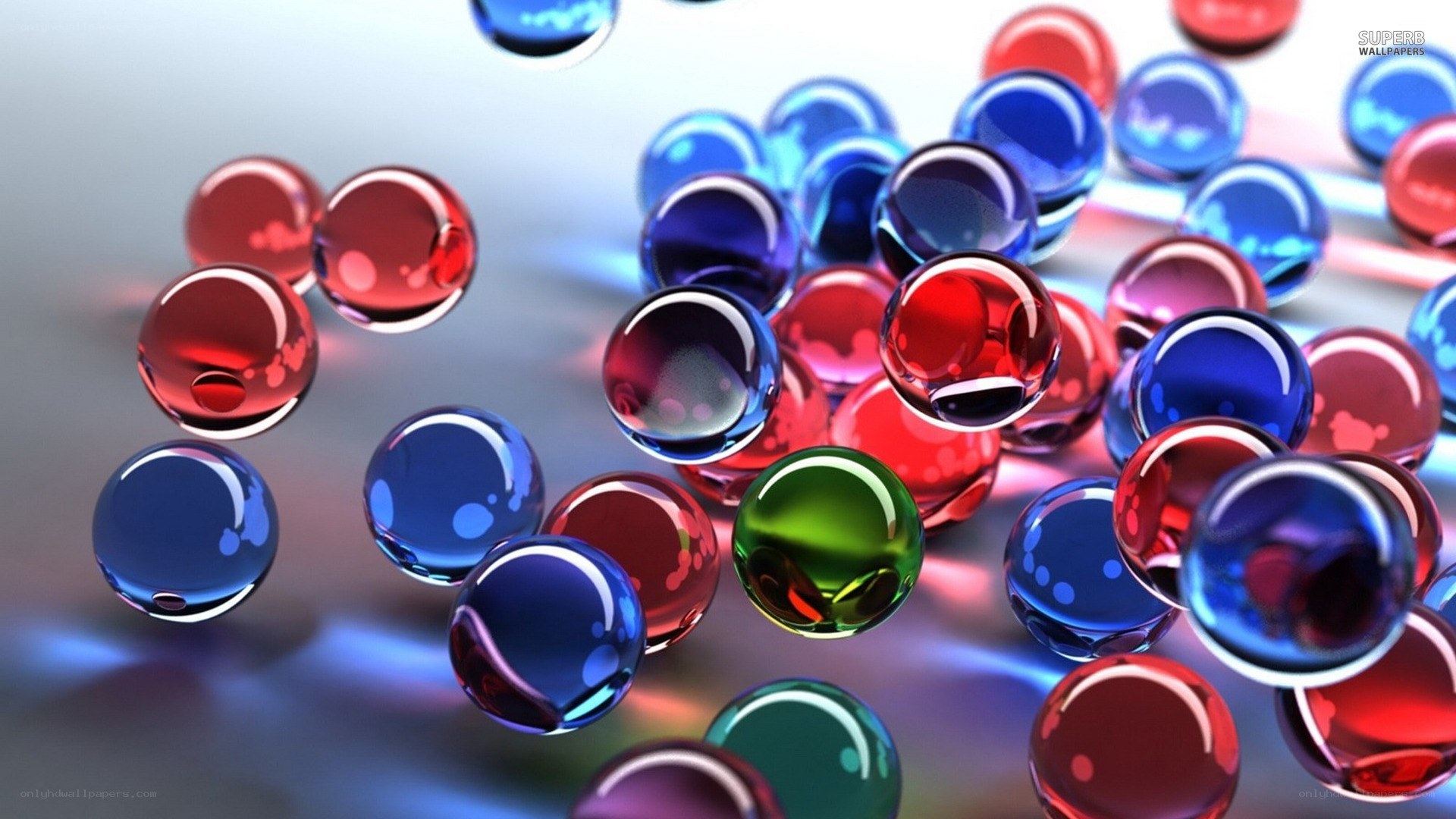 Colorful glass marbles