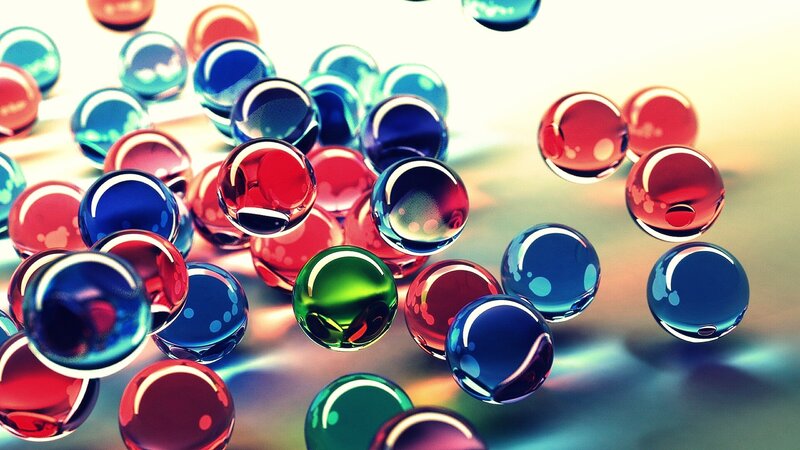 Colorful Glass Marbles — 3d Render