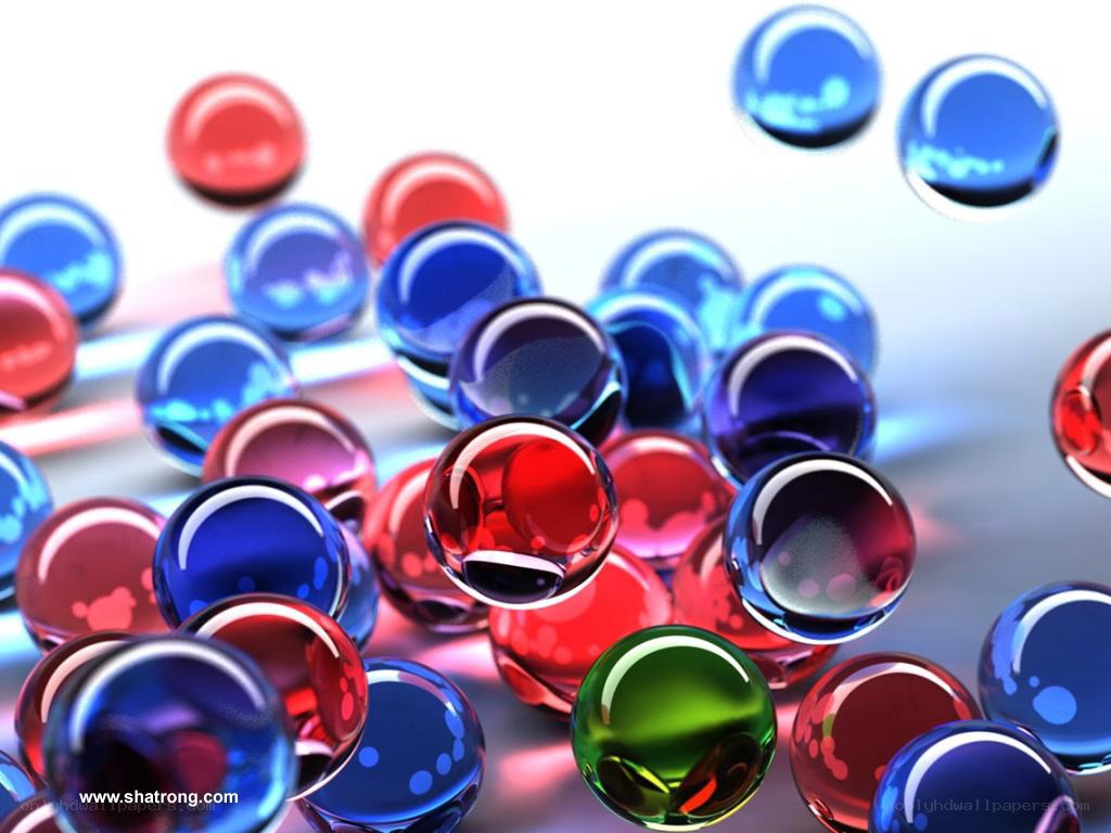 Colorful glass marbles