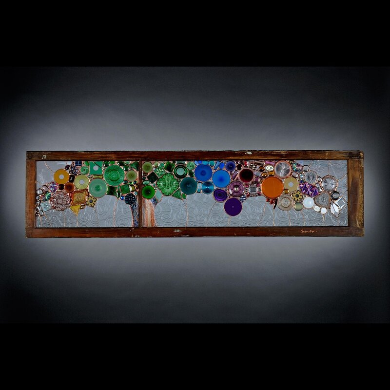colorful glass mosaic artwork
