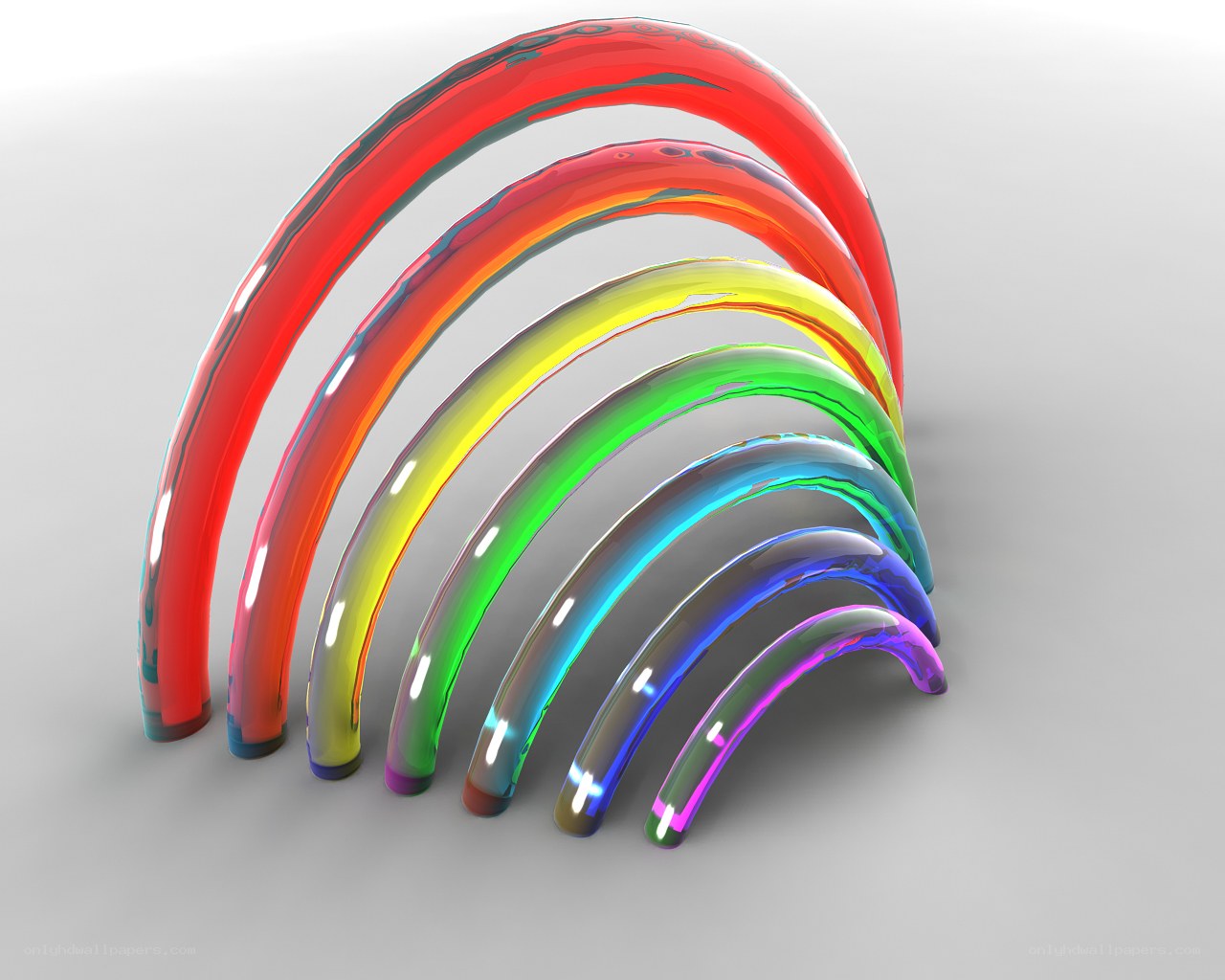 Colorful glass rainbows