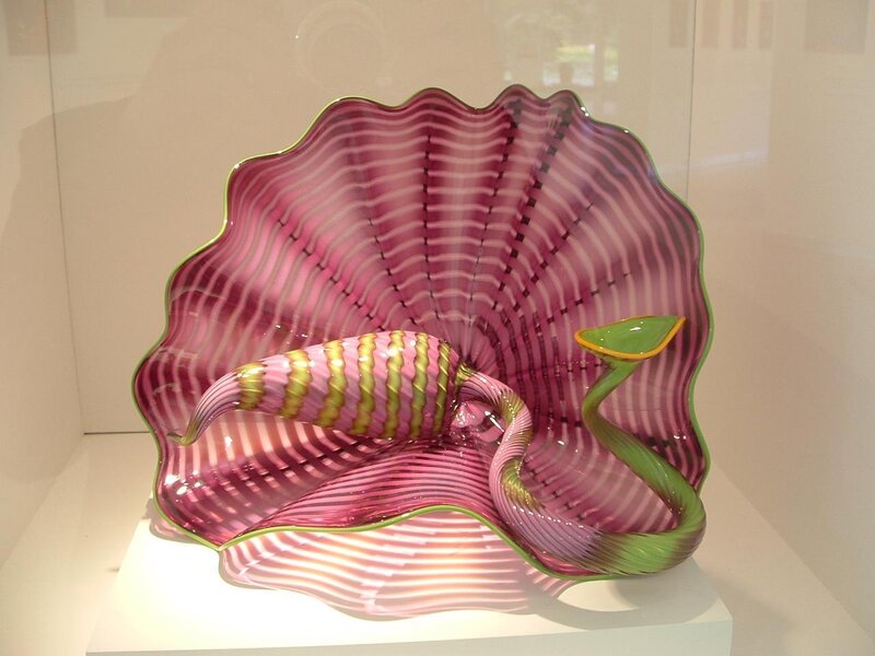 Colorful glass sculpture