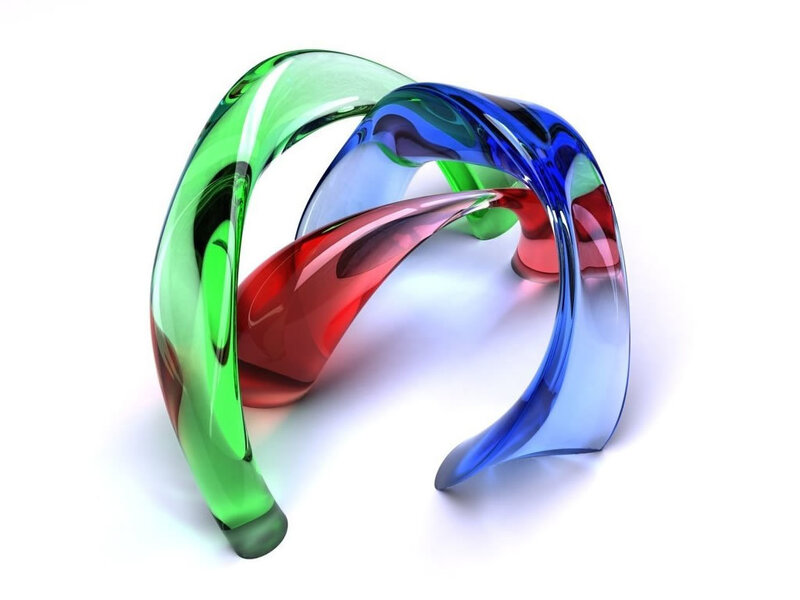colorful glass sculpture