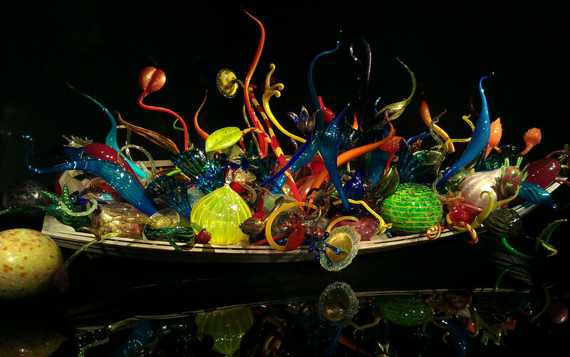 Colorful Glass Sculpture — Blue