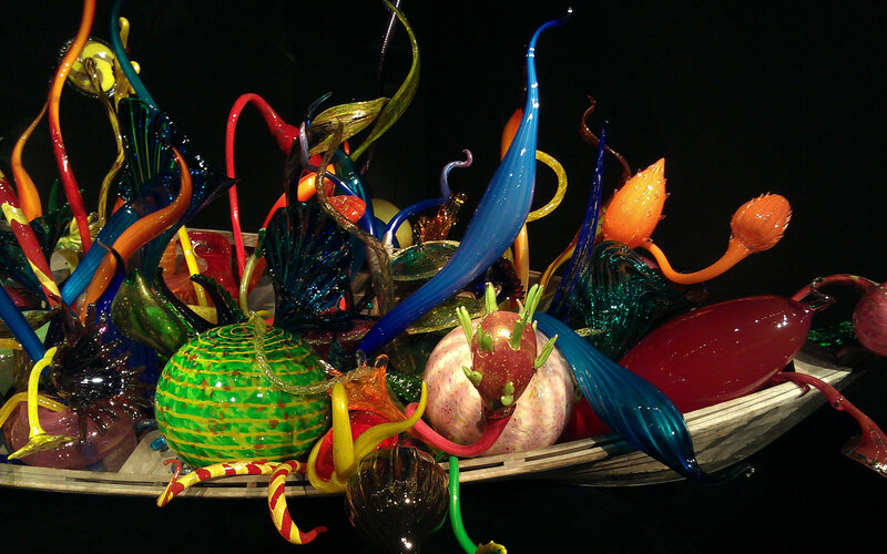 Colorful Glass Sculptures — Green