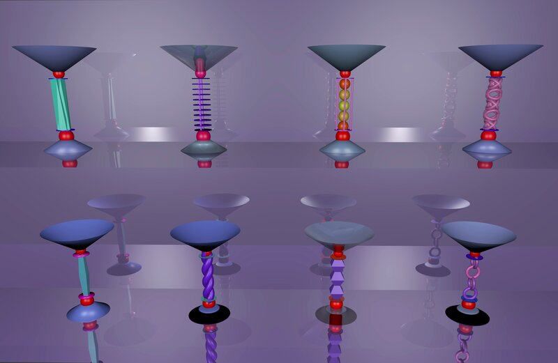 Colorful Glass Sculptures — Purple, Calm