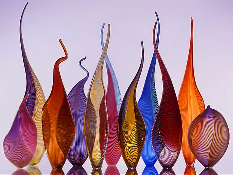 Colorful Glass Sculptures — Purple