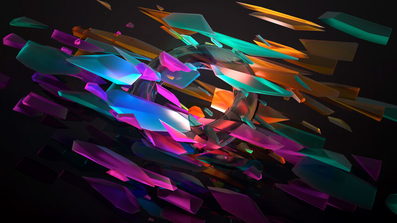 Colorful Glass Shards — Purple