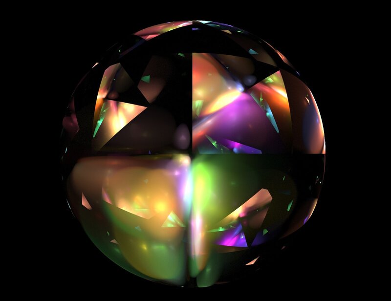 Colorful Glass Sphere — Green
