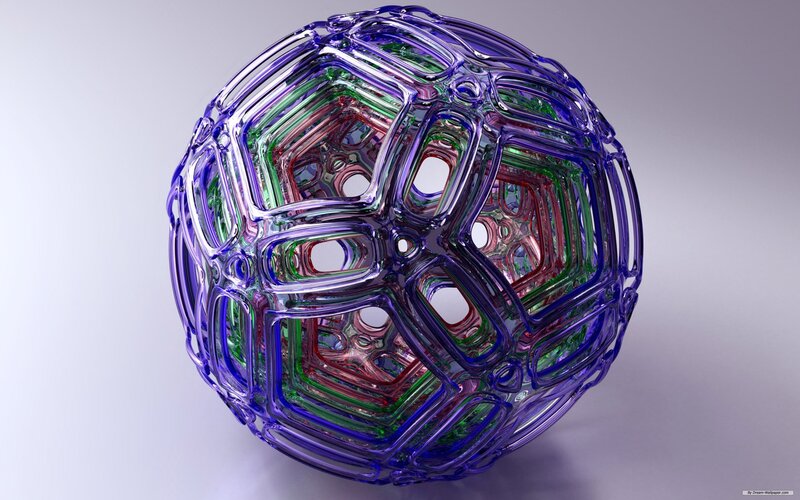 colorful glass sphere sculpture