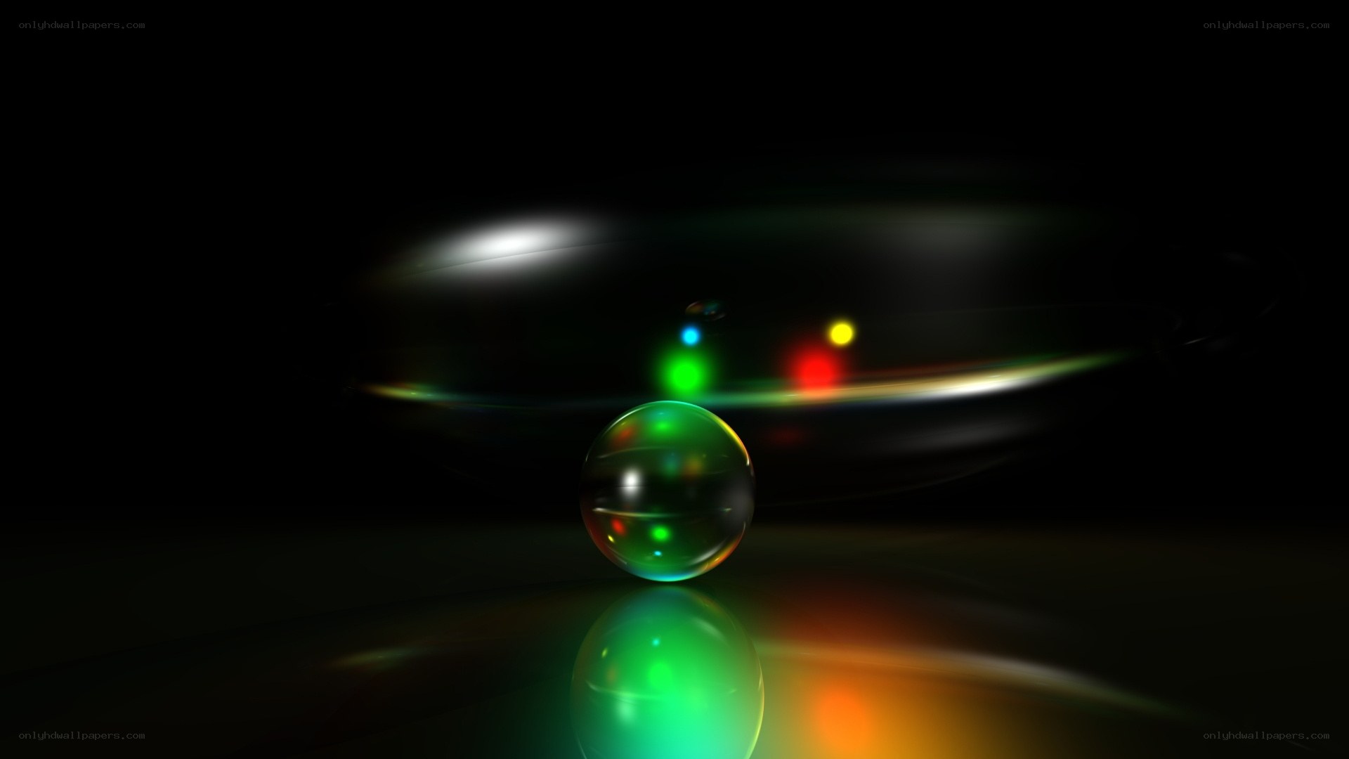 colorful glass sphere