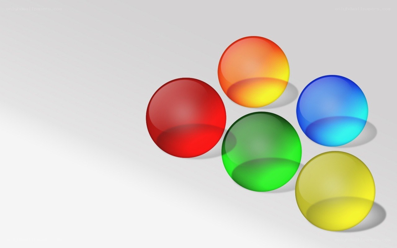 colorful glass spheres