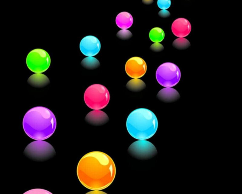 Colorful Glass Spheres — Black, Vibrant