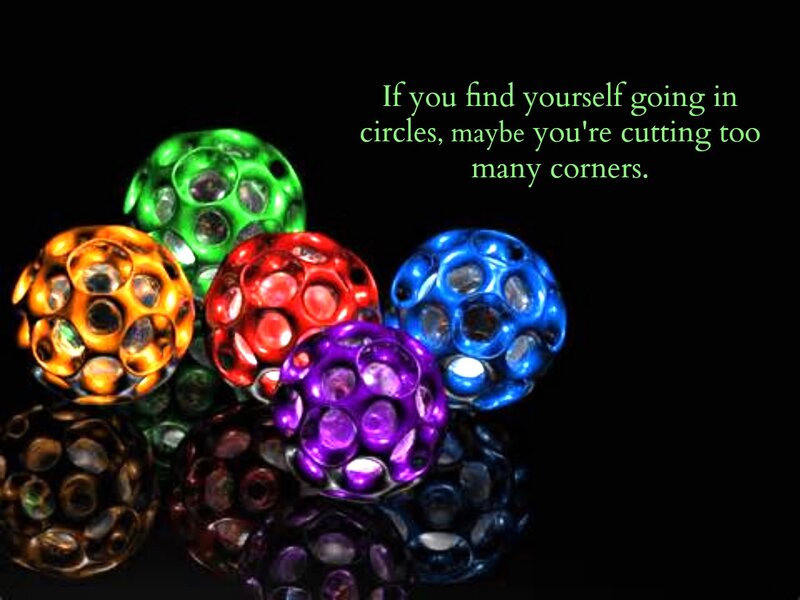 Colorful Glass Spheres — Green, Dramatic