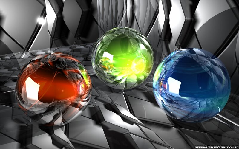 Colorful glass spheres on geometric surface
