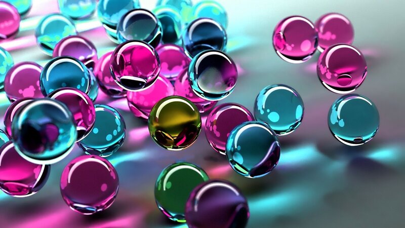 Colorful Glass Spheres — Pink